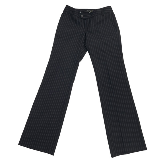 Banana Republic Black Striped Sculpted Boot Cut Pants Size 0 Women’s - Picture 1 of 6
